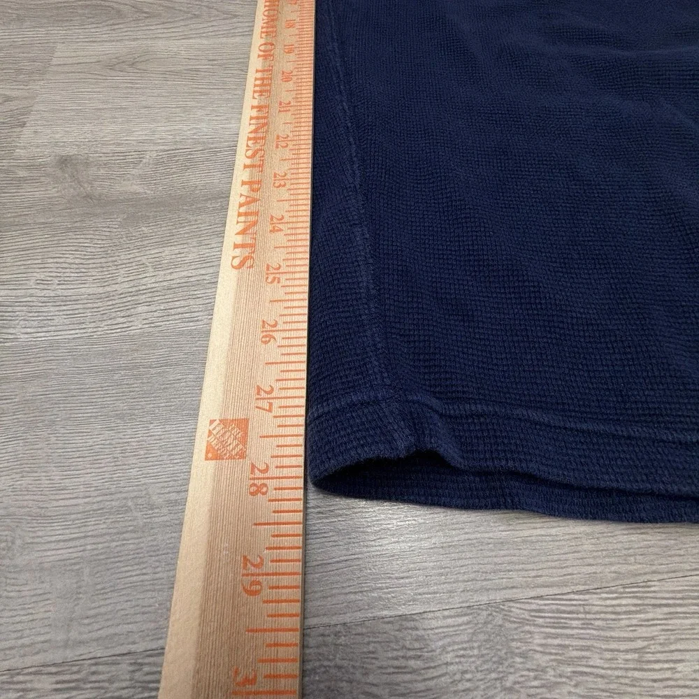 Polo Ralph Lauren Lounge Pants Mens 2XL Blue Waffle Knit Cotton Drawstring Logo